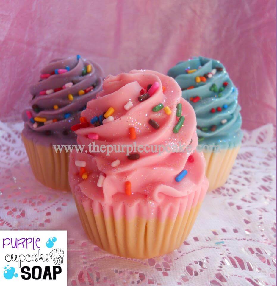Purple Cupcake Soaps